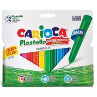Carioca Plastello Dayanıklı Jumbo Üçgen Pastel Boya 12 Renk