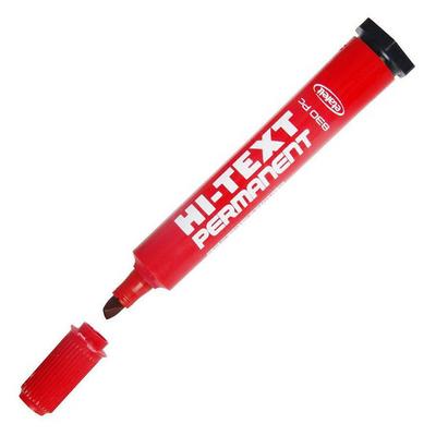 Hi-Text 830Pc Koli Kalemi Permanent Marker Kesik Uçlu Kırmızı
