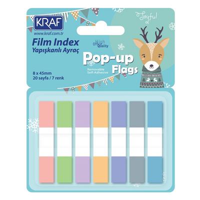 Kraf 51250 Yapışkanlı Film Ayraç 8X45mm 7X20 Yaprak
