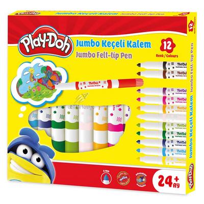 Play-Doh Jumbo Keçeli Boya Kalemi 12 Renk