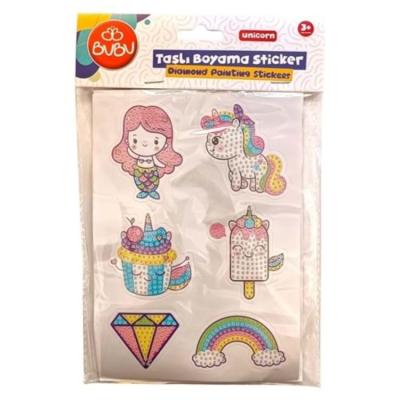 Bubu Taşlı Boyama Sticker