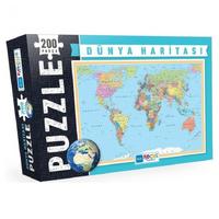 Blue Focus Games Puzzle 200 Parça Dünya Haritası