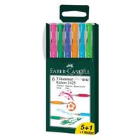 Faber-Castell 1425 Tükenmez Kalem 6 Renk Karışık