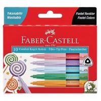 Faber-Castell Comfort Keçeli Boya Kalemi 10 Pastel Renk