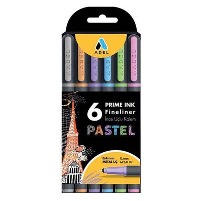 Adel Prime Ink Multisurface Marker Pastel Set 6'Lı Fineliner