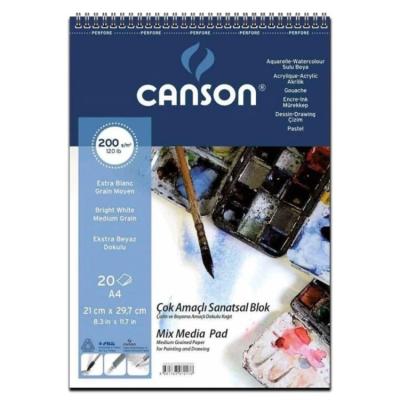 Canson Çok Amaçlı Sanatsal Blok 200Gr 21X29,7Cm A4 20 Yaprak