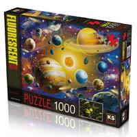 Ks Games 1000 Parça Puzzle 20572 Solar System Neon Karanlıkta Parlar