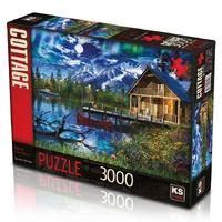 Ks Games 3000 Parça Puzzle 23008 Moonlit Lake House