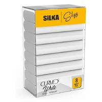 Silka Sg52 Silgi Curved Beyaz 8'Li Paket