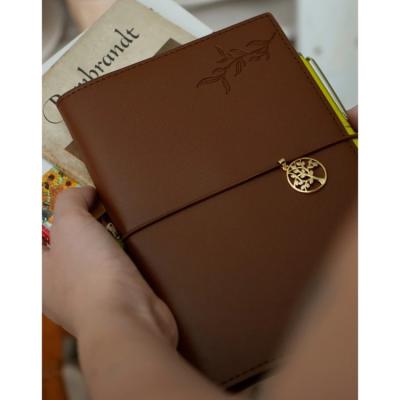 Victoria's Journals 126-2743 Esnek Defter Lastikli 13X18 Çizgili Kahve