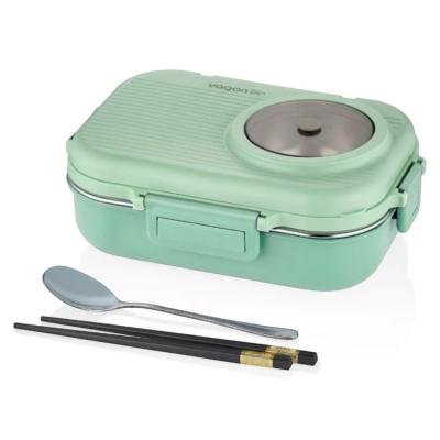 Vagon Life Bl70100 Çelik Hazneli Lunch Box Beslenme Kabı Yeşil