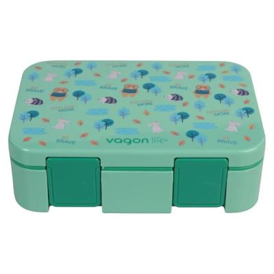 Vagon Life Vgn 092 Desenli Plastik Beslenme Kabı Lunchbox 1000Mlyeşil