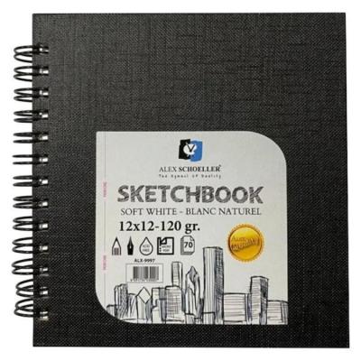 Alex Schoeller 9997 Spiralli Eskiz Defteri 120Gr 12X12cm 70 Yaprak