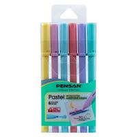Pensan Fosforlu İşaretleme Kalemi Pastel Renkler 6'Lı Set