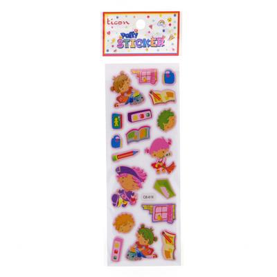 Ticon Sticker Puffy Kabartma Etiket 389468 Çizgi Karakterler
