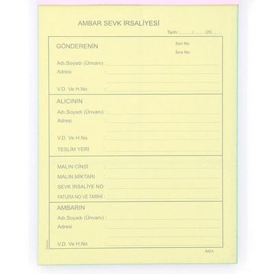 Dilman Ambar Sevk İrsaliyesi 2/50 Otocopili 3 Nüsha (1 Asıl 2 Kopya)