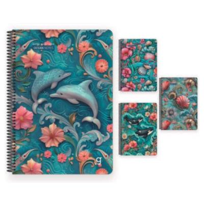 Gıpta Exclusive Ocean Notes Spiralli Defter A4 Büyük 80 Yaprak Çizgili