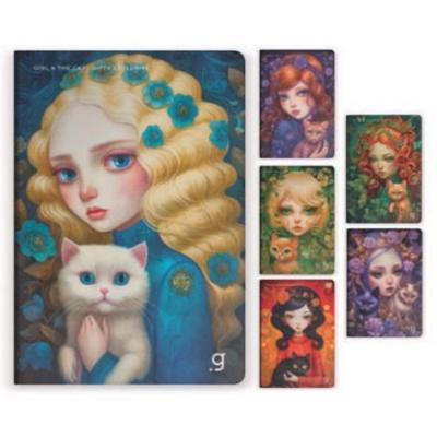 Gıpta Girl & The Cat A4 Pp Defter 60 Yaprak Kareli