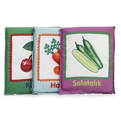 Babycim Eğitici Yumuşak Kartlar 6'Lı Meyveler-Sebzeler