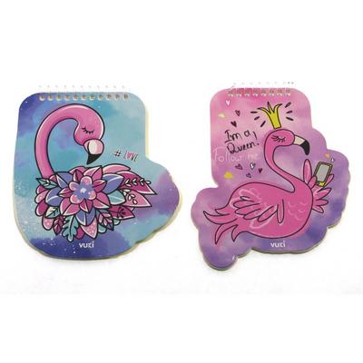 Vuki 0106-2 Şekilli Spiralli Not Defteri Flamingo (Adet)