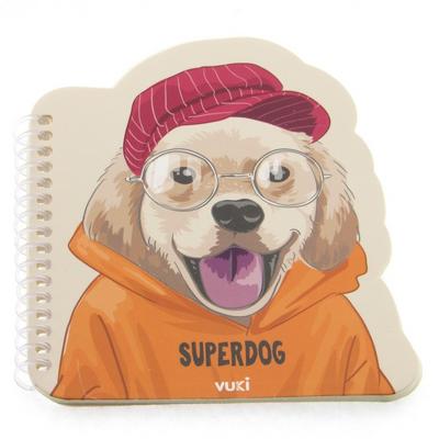 Vuki 0106-7 Şekilli Spiralli Not Defteri Köpek (Adet)