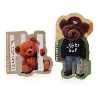 Vuki 0106-8 Şekilli Spiralli Not Defteri Teddy Bear (Adet)
