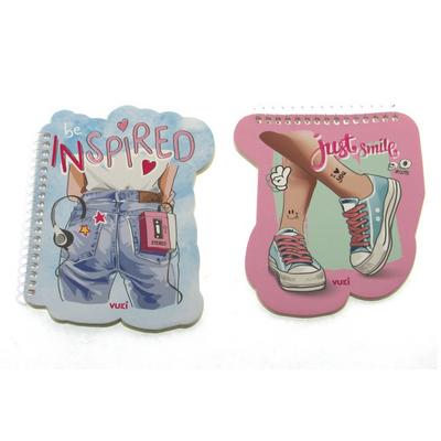 Vuki 0106-10 Şekilli Spiralli Not Defteri Retro (Adet)