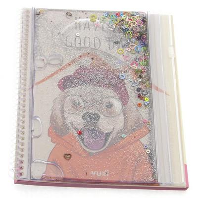 Vuki Vk-0112-07 Sulu Kapaklı Kalemlik Gözlü Defter A5 Köpek