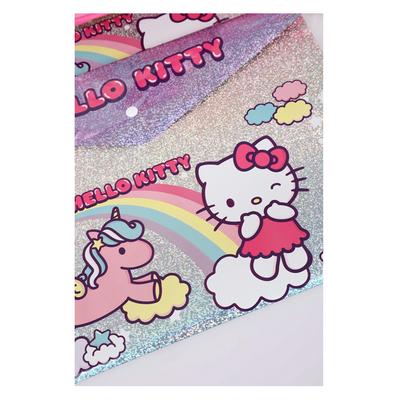 Hello Kitty Çıtçıtlı Zarf Dosya Metalik