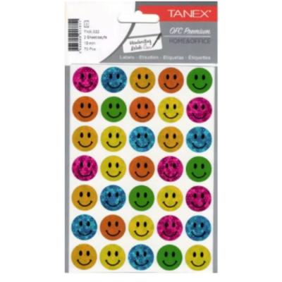 Tanex Kids Tnx-322 Dekoratif Etiket Renkli Gülen Yüz