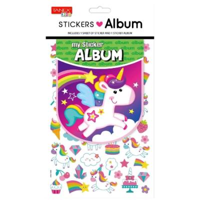 Tanex Kids Tnx-25460 My Sticker Album Unicorn