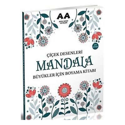 Akıllı Adam - Mandala Boyama Kitabı Çiçek Desenleri