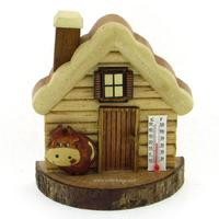 Figurine House Termometreli Ahşap Ev Dekor Cow