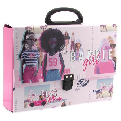 Barbie Kulplu Kutu Klasör 25X35cm Pembe