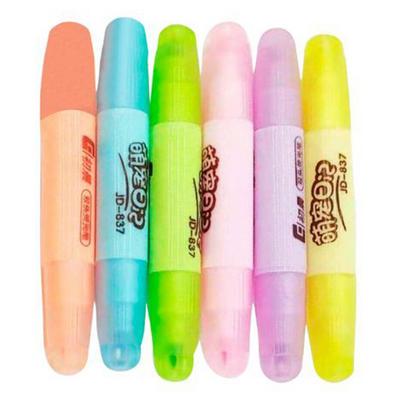 Maxx Jd-837 Mini Fosforlu Kalem Seti 6'Lı Çift Taraflı