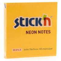 Hopax Stıck'n Yapışkanlı Not Kağıdı 76X76mm Neon Turuncu