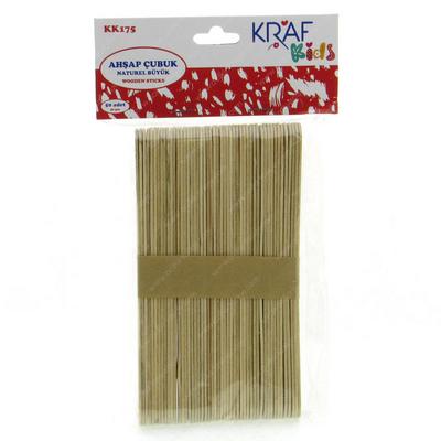 Zizu Ahşap Çubuk Büyük 50'Li Paket Naturel