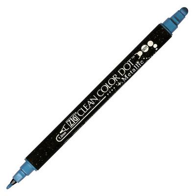 Zig Clean Color Dot Metalik Çift Taraflı Kalem Tc8100-125 Mavi