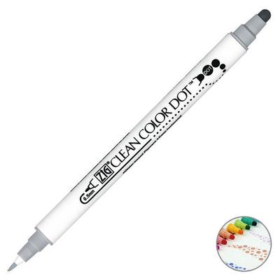 Zig Clean Color Dot Çift Taraflı Kalem Tc6100-091 Platin