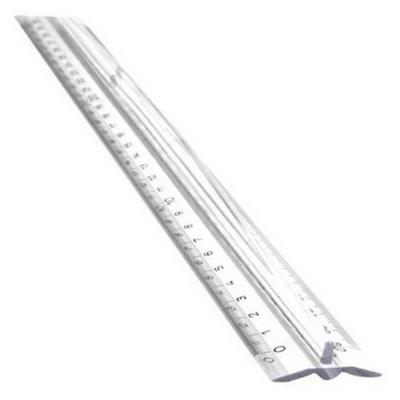 Hatas 0250 Tribldesimetre Şeffaf Plastik Cetvel 30Cm