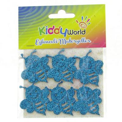 Kiddy World Şekilli Yapışkanlı Eva Simli Arı Turkuaz