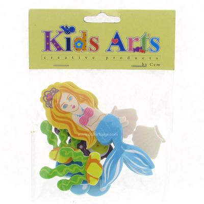 Kids Arts Şekilli Eva 3D Yapışkanlı My-50427 Deniz Kızı