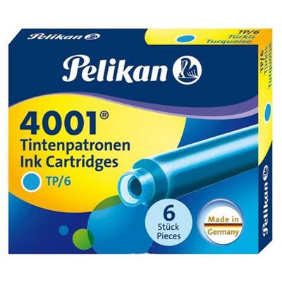 Pelikan 4001 Mürekkep Dolmakalem Kartuşu 6'Lı Turkuaz