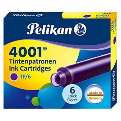 Pelikan 4001 Mürekkep Dolmakalem Kartuşu 6'Lı Mor