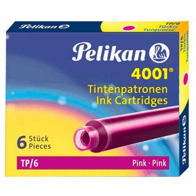 Pelikan 4001 Mürekkep Dolmakalem Kartuşu 6'Lı Pembe