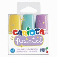 Carioca Mini Fosforlu İşaretleme Kalemi Pastel Renkler 3'Lü Set