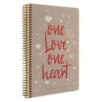 Gıpta Love Book Sp Defter 17X24cm 120 Yaprak Çizgili One Love One Heart