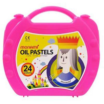 Monami Çantalı Pastel Boya 24 Renk Pembe