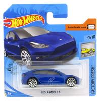 Hot Wheels 2020 Factory Fresh 9/10 Tesla Model 3 Mavi