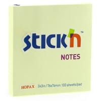 Hopax Stıck'n Yapışkanlı Not Kağıdı 76X76mm Pastel Sarı